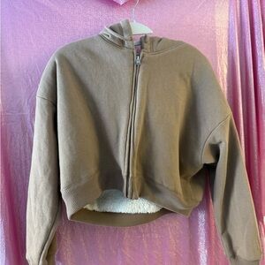 hollister cropped sweatshirt